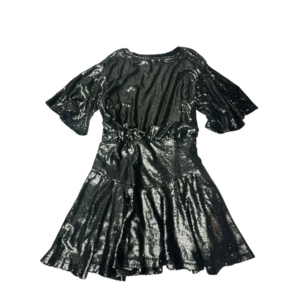 NWOT Free People Munuka Gun Metal Gray Sequin Mini Dress S - Picture 7 of 14